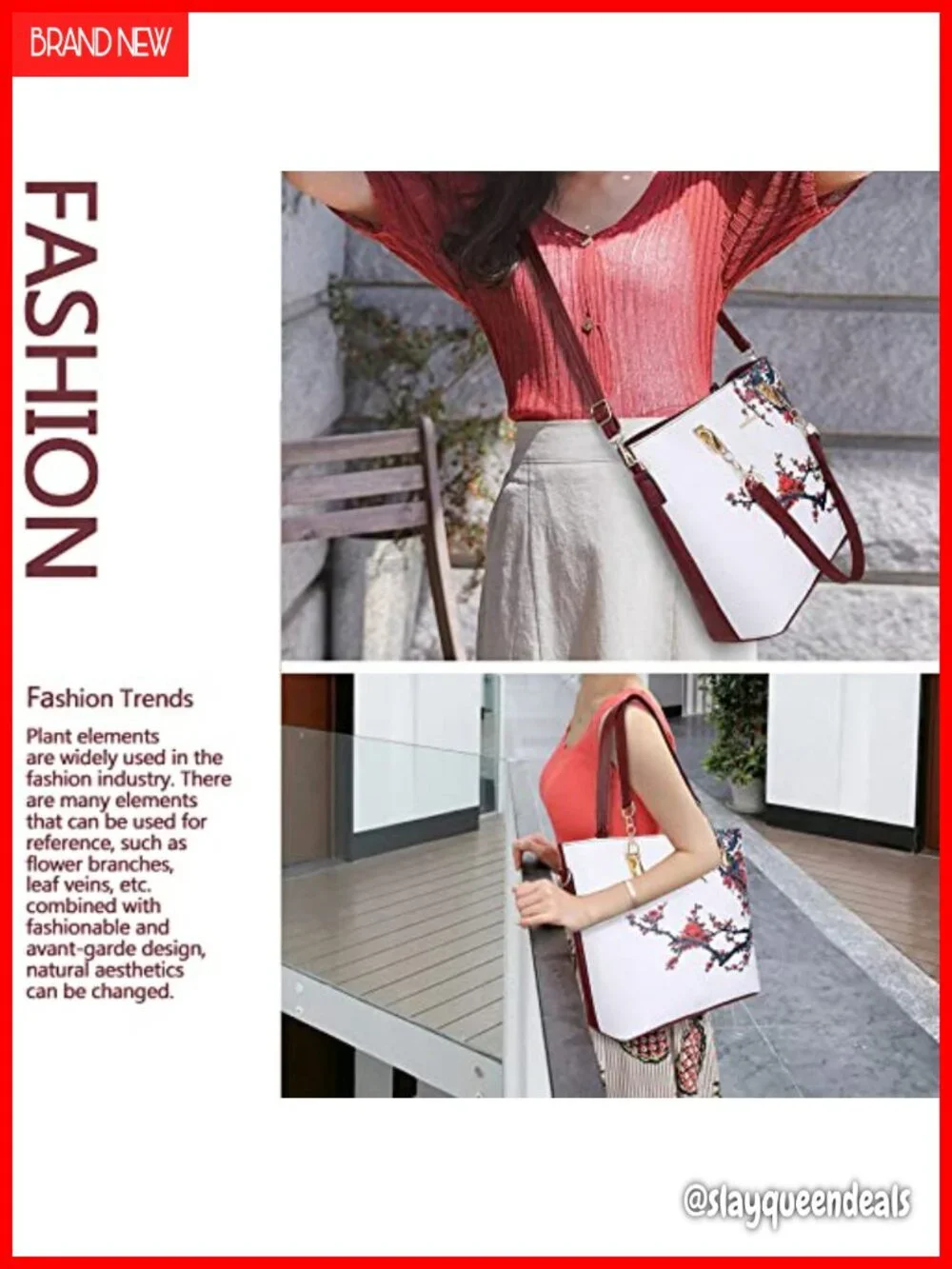 Women's 6-Piece Faux Leather Handbag Set Satchel Shoulder Bag Tote Clutch